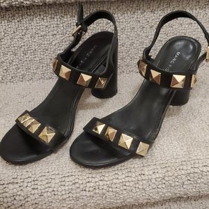 BOGO FREE! Black heels with gold studs